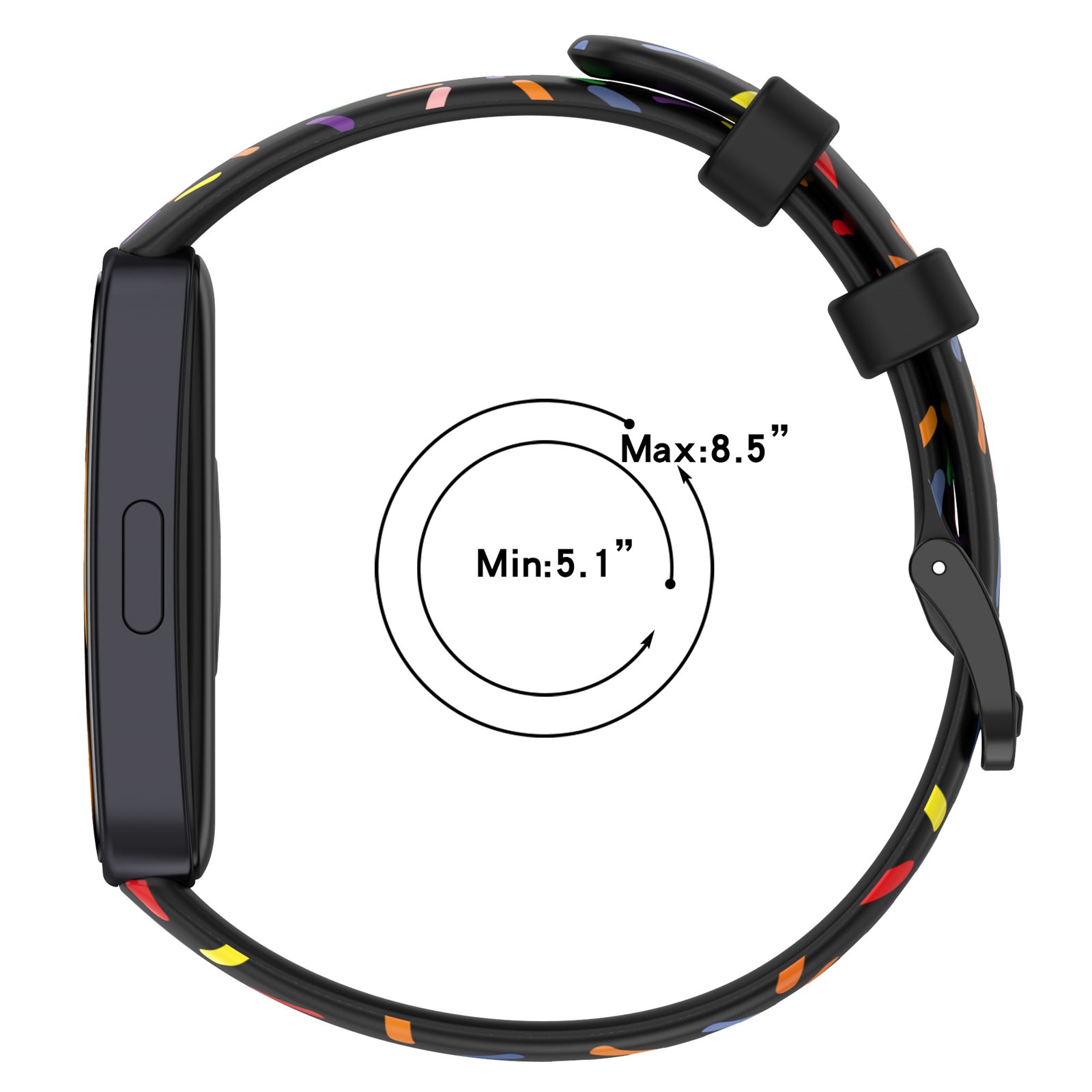 For Huawei Band 8 Colorful Spotted Silicone Strap Replacement Watch Band For Huawei Band 8 Colorful Spotted Silicone Strap Replacement Watch Band